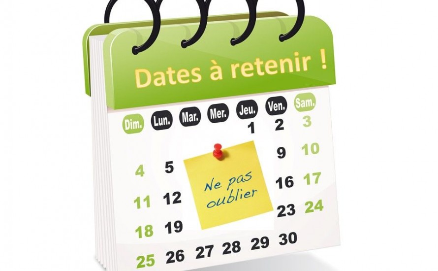 Dates à retenir
